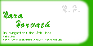 mara horvath business card